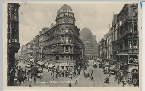 (71932) AK Hannover, Georg- und Nordmannstraße, 1934