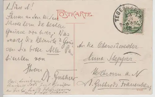 (71769) AK Tegernsee, Herzogliches Schloss 1908