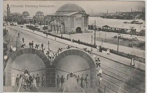 (71625) AK Hamburg, Elbtunnel in Hamburg Steinwärder, vor 1945