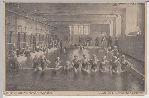 (71560) AK Hamburg-Wandsbek, Reichardt-Kakao-Werk, Schwimmbad v. 1945