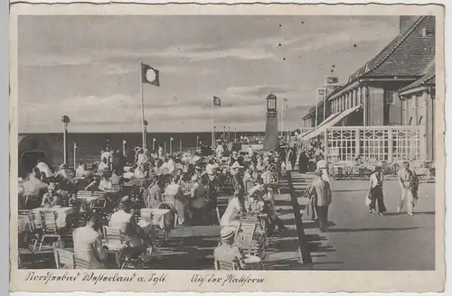 (71540) AK Nordseebad Westerland a. Sylt, Auf der Plattform, Feldpost 1941