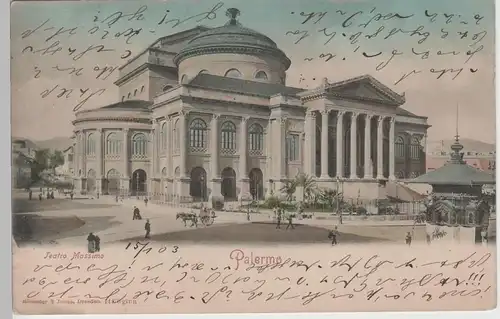 (71393) AK Palermo, Teatro Massimo, 1903