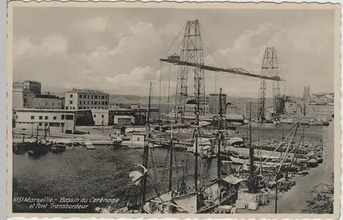 (71321) AK Marseille, Bassin du Carénage et Le Pont Transbordeur, vor 1945