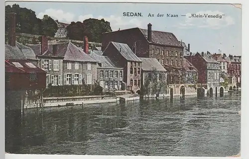 (71319) AK Sedan, "Klein Venedig" an der Maas, Feldpost 1918