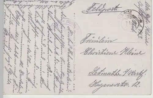 (71319) AK Sedan, "Klein Venedig" an der Maas, Feldpost 1918