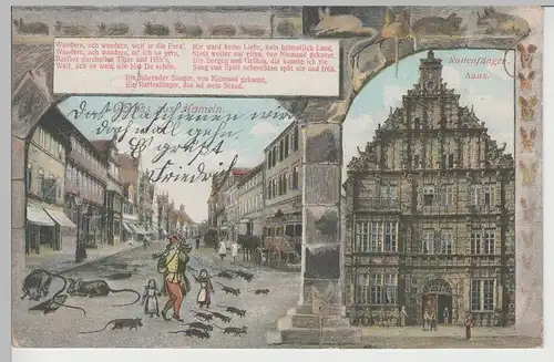 (71233) AK Hameln, Rattenfänger u. Rattenfängerhaus, 1908