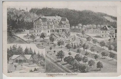 (71164) Künstler AK Oberdachstetten, Genesungshaus Waldheim, 1918