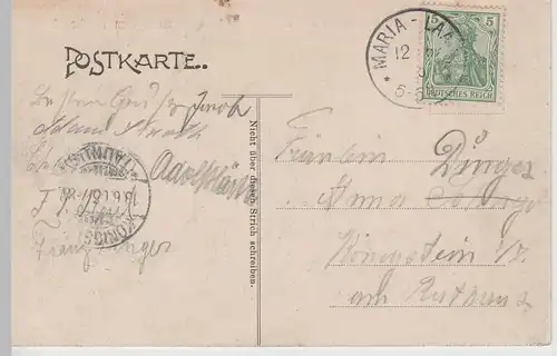 (71160) AK Gruss vom Laacher See, Abtei Maria Laach, 1905