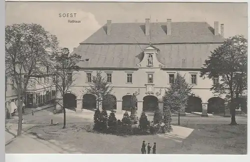 (71138) AK Soest, Rathaus, vor 1945