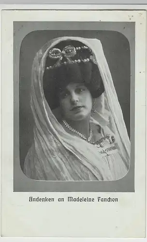 (70990) AK Madeleine Fanchon, Porträt, vor 1920