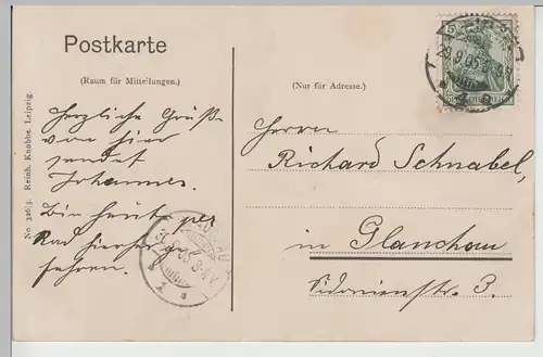 (70715) AK Leipzig, ehem. Pleissenburg u. Neues Rathaus, 1905