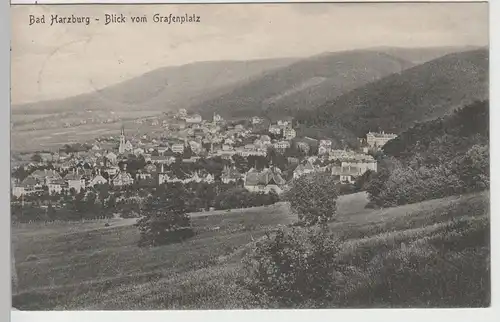 (70689) AK Bad Harzburg, Gesamtansicht vom Grafenplatz, 1927