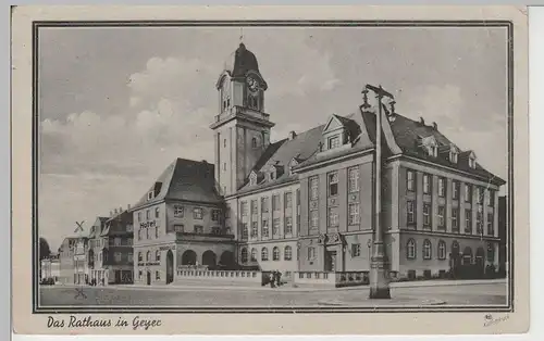 (70646) AK Geyer, Rathaus 1946