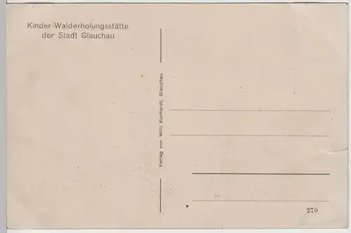 (70641) AK Glauchau, Kinder-Walderholungsstätte, Kindergruppe, vor 1920