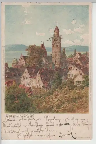 (70443) Künstler AK Ueberlingen, Teilansicht, 1906