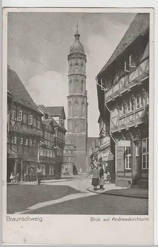 (70061) AK Braunschweig, Blick auf Andreaskirchturm, 1933