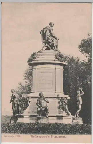 (70023) AK Stratford-upon-Avon, Shakespeare's Monument, 1905