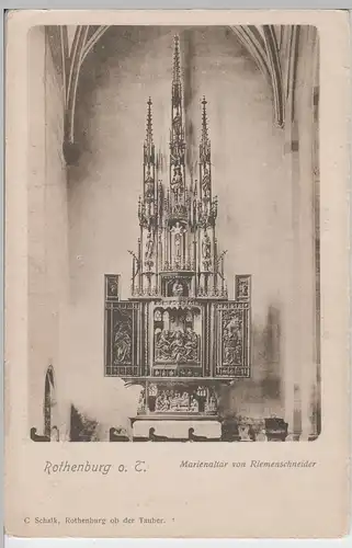 (69771) AK Rothenburg, Tauber, St. Jakob, Maria-Krönungs-Altar, um 1905