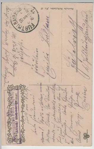 (69717) Künstler AK Liedkarte, Nach der Heimat möcht ich wieder 1917