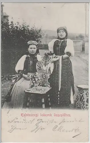(69690) AK Kalotaszegi leányok ünneplöben, Frauen in Tracht 1905