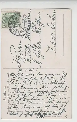 (69652) AK Junge in Lederhose mit Maßkrug auf Bierfass, 4 Karten aus Serie 1908