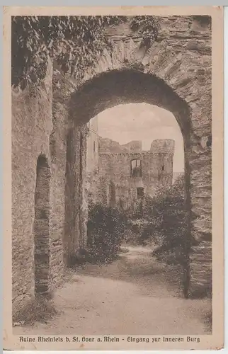 (69341) AK Sankt Goar, Burg Rheinfels, Eingang innere Burg, vor 1945