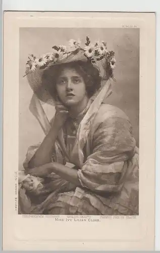 (69133) AK Ivy Lilian Close, Schauspielerin, Schönheitskönigin 1909