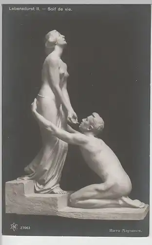 (69119) Foto AK Skulptur, Harro Magnussen, Lebensdurst II, vor 1945
