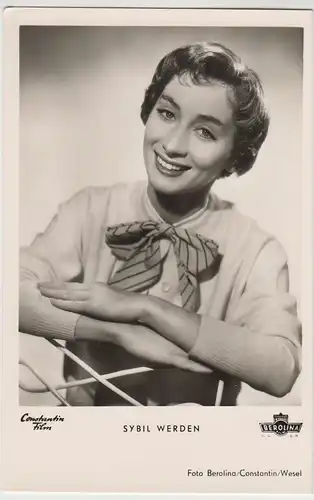 (68989) Foto AK Schauspielerin Sybil Werden, 1955
