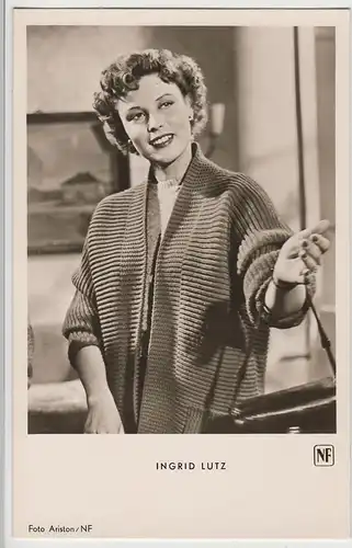 (68986) Foto AK Schauspielerin Ingrid Lutz, 1953