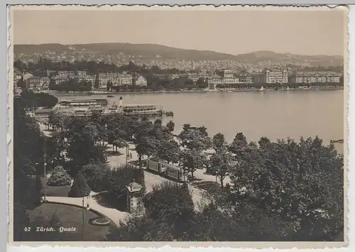 (68715) Foto AK Zürich, Quais, 1930