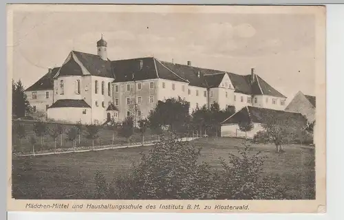 (68048) AK Klosterwald bei Ottobeuren, Haushaltungsschule 1916