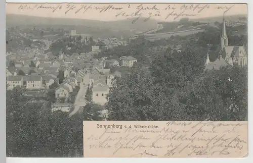 (67961) AK Wiesbaden-Sonnenberg, Gesamtansicht v.d. Wilhelmshöhe, 1903