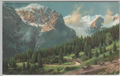 (67714) Künstler AK Ortler und Ortlerferner 1898
