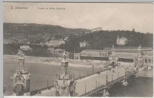 (67624) AK Donostia-San Sebastián, Puente de Maria-Cristina 1910