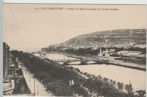 (67623) AK Donostia-San Sebastián, Puente de Maria-Cristina, vor 1945