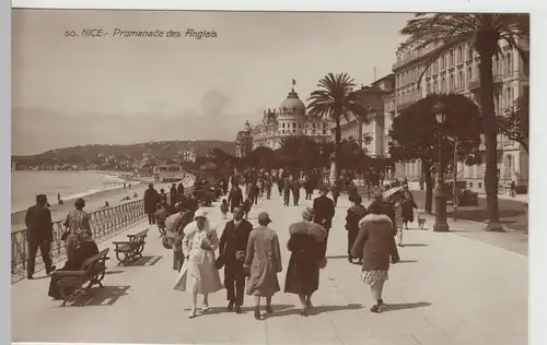 (67581) Foto AK Nice, Nizza, Promenade des Anglais, vor 1945