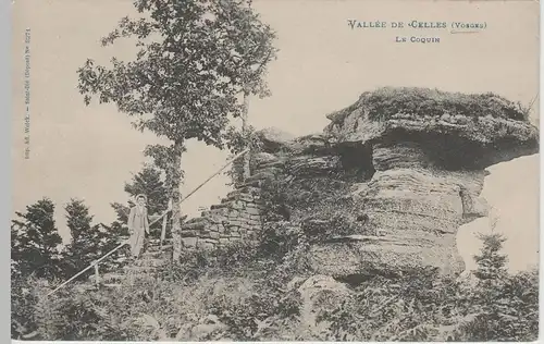 (67542) AK Vallée de Celles, Vogesen, la roche du Coquin, vor 1945
