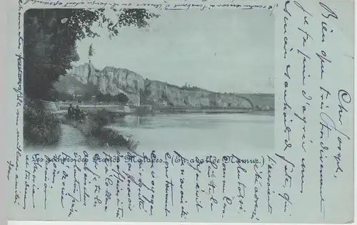 (67533) AK Namur, Les Rochers des Grands-Malades 1899