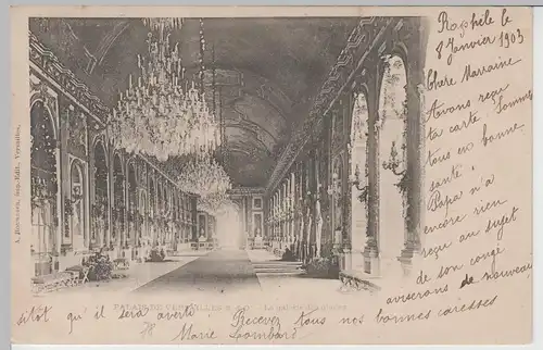 (67525) AK Versailles, Spiegelgalerie, La galerie des glaces 1903