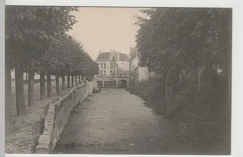 (67476) AK Dixmude, Diksmuide, Le grand Quai et l'Yser, Feldpost 1914-18