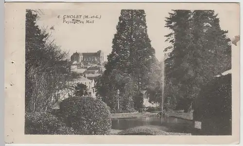 (67463) AK Cholet, Paysage au Mail, Kirche, Eglise 1932