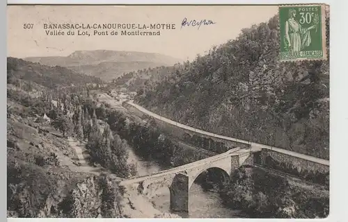 (67449) AK Banassac-la-Canourgue-la-Mothe, Vallée du Lot, Brücke, v. 1945