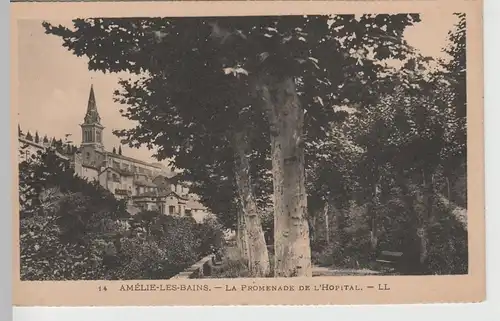 (67442) AK Amélie-les-Bains, La Promenade de L'Hopital, vor 1945