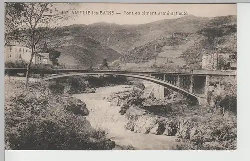 (67441) AK Amélie-les-Bains, Pont en ciment armé articulé, vor 1945