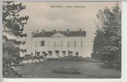 (67438) AK Anse, Rhône, Château de Messimieux, vor 1945