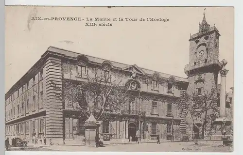 (67437) AK Aix-en-Provence, La Mairie et la Tour de l'Horloge 1917