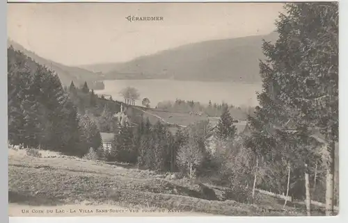 (67430) AK Gérardmer, Un Coin du Lac, La Villa Sans-Souci 1904