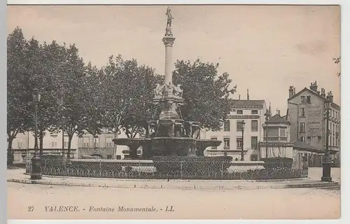 (67419) AK Valence, Fontaine Monumentale, vor 1945