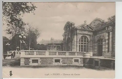 (67414) AK Vichy, Allier, Casino, Terrasse, vor 1945